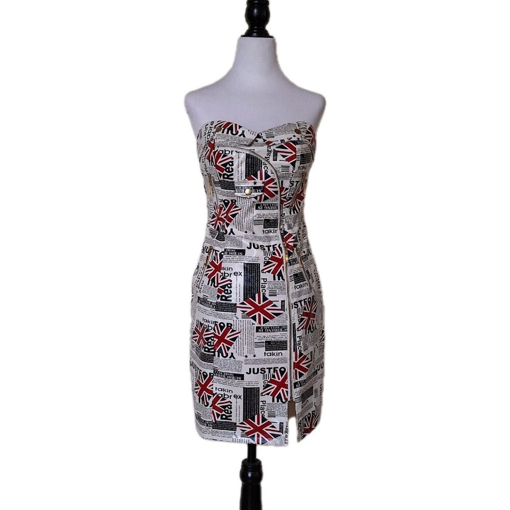 UNION JACK PVC DRESS SIZE LARGE - Picture 2 of 6